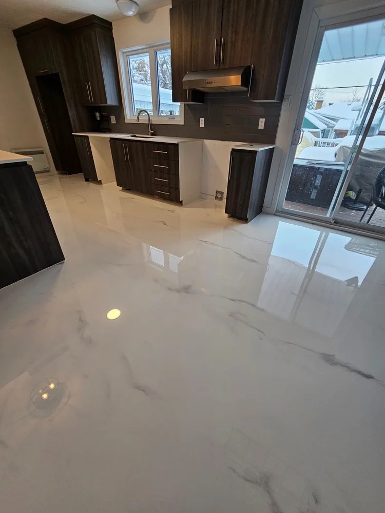 White marble kitchen
